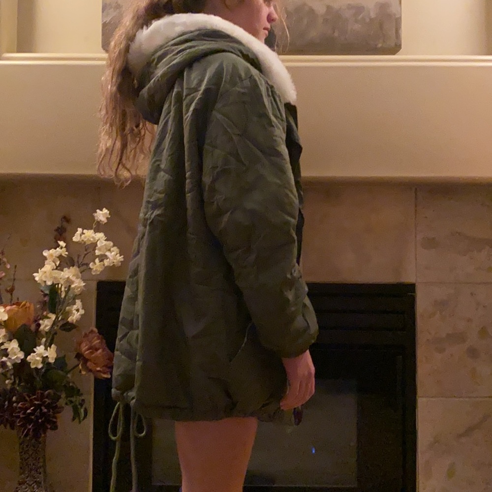 Hooded Drawstring Jacket - Picture 8 of 10